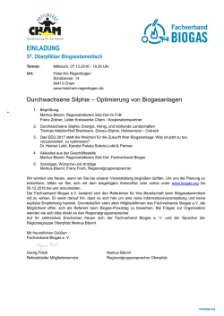 EEG 2017 stellt die Weichen f&uuml;r die Zukunft Ihrer Biogasanlage