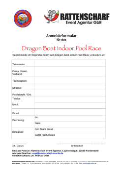 Anmeldeformular 2017 - Dragon Boat Indoor Pool Race