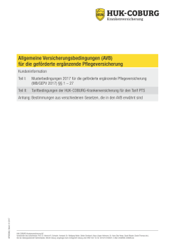Allgemeine Versicherungsbedingungen (AVB) f&uuml;r die - HUK