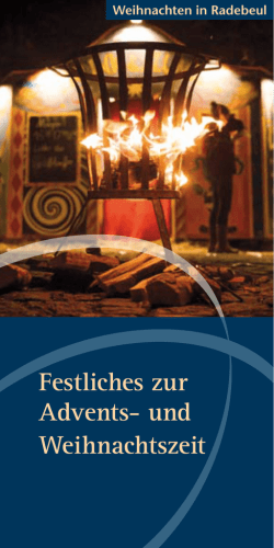 Festliches zur Advents- und Weihnachtszeit