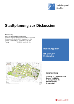 Stadtplanung zur Diskussion