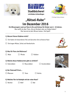 „Rätsel-Rabe“ im Dezember 2016 - Leinfelden