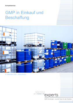 GMP in Einkauf und Beschaffung - gmp