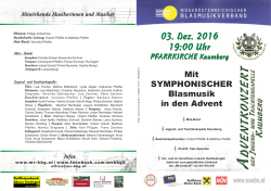 Adventkonzert_2016 - Jugend- und Trachtenkapelle Kaumberg