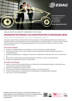 INGENIEUR/TECHNIKER CAD-KONSTRUKTION