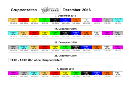 Gruppenzeiten 12 / 2016