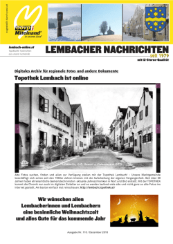 Lembacher Nachrichten Dezember 2016