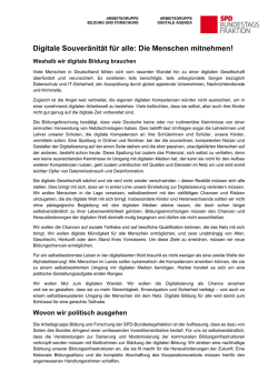 Digitale Souver&auml;nit&auml;t f&uuml;r alle: Die Menschen mitnehmen!