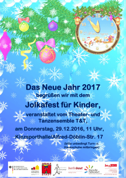 Das Neue Jahr 2017 Jolkafest für Kinder
