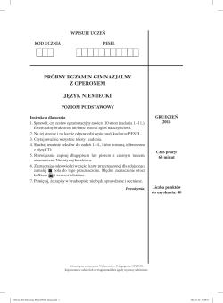 próbny egzamin gimnazjalny z operonem język niemiecki