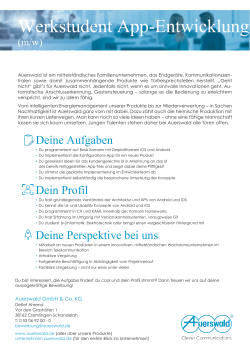 Werkstudent App-Entwicklung - TU Braunschweig CareerService