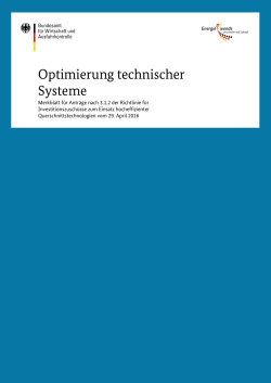 Optimierung technischer Systeme