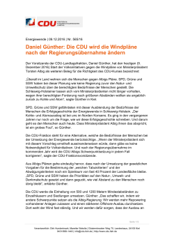 Daniel Günther: Die CDU wird die Windpläne