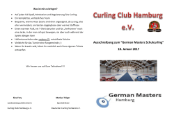 Ausschreibung zum “German Masters Schulcurling” 10