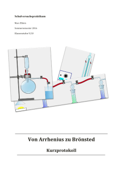 Von Arrhenius zu Brönsted - Unterrichtsmaterialien Chemie
