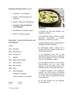 Gratin mit H&uuml;hnchen und Champignons