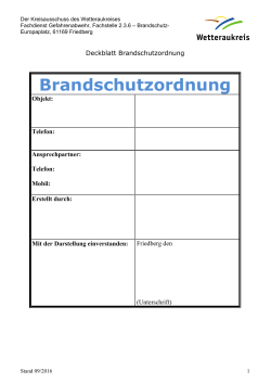 Hinweise zur Erstellung von Feuerwehrpl&auml;nen