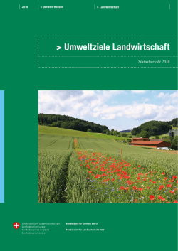 Umweltziele Landwirtschaft. Statusbericht 2016 - BAFU