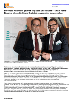 Provinzial NordWest gewinnt "Digitalen Leuchtturm"