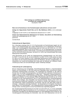 Drucksachen allgemein - Nieders&auml;chsischer Landtag