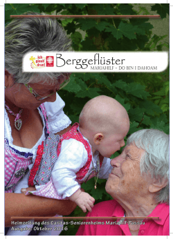 aktuelle Heimzeitung - Caritas Seniorenheim Mariahilf