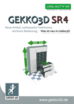 Was ist neu in Gekko3D SR4