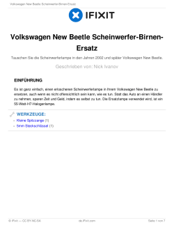 Volkswagen New Beetle Scheinwerfer-Birnen-Ersatz