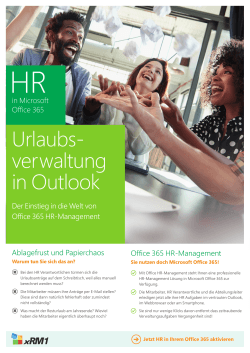 Der Einstieg in die Welt von Office 365 HR-Management