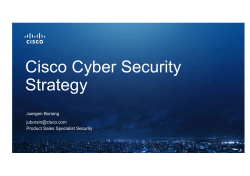 Cisco Cyber Security Strategy
