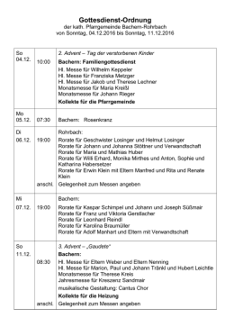 Gottesdienst-Ordnung - Pfarreiengemeinschaft Ottmaring