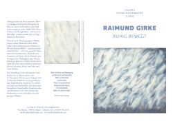raimund girke - Galerie Stefan Hildebrandt