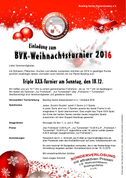 BVK-Weihnachtsturnier 2016