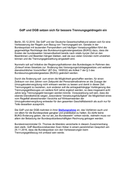 GdP und DGB setzen sich für bessere Trennungsgeldregeln ein