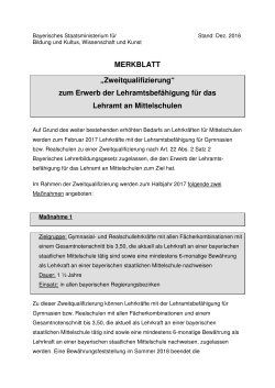 Zweitqualifizierung - Bayerisches Staatsministerium für Bildung und