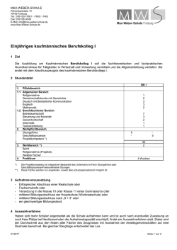 Einj&auml;hriges kaufm&auml;nnisches Berufskolleg I - Max-Weber