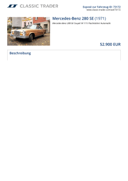 Mercedes-Benz 280 SE (1971) 52.900 EUR