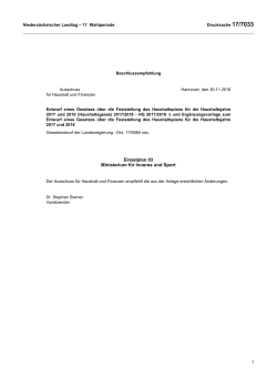 Drs. 17/7033 - Niedersächsischer Landtag