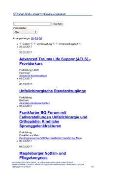 Seite als PDF - Deutsche Gesellschaft für Unfallchirurgie