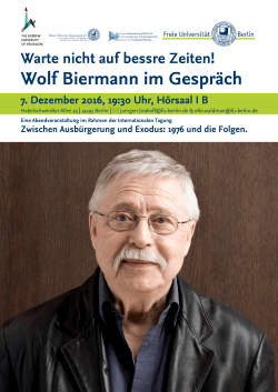 Wolf Biermann im Gespräch