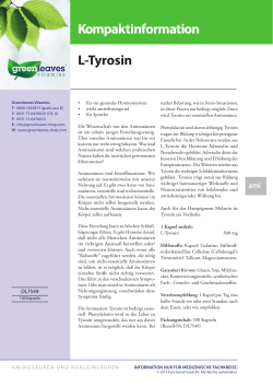 L-Tyrosin 500 mg - Greenleaves Vitamins