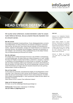 head cyber defence