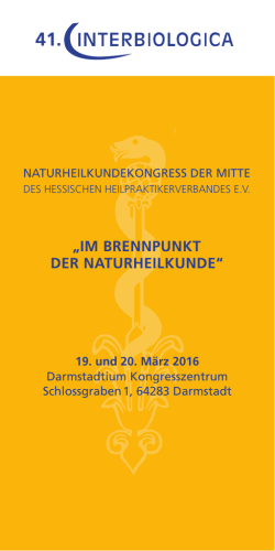 IM Brennpunkt der naturheIlkunde
