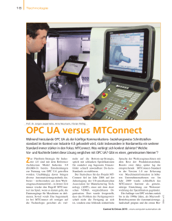 OPC UA versus MTConnect (PDF Available)
