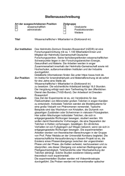 Stellenausschreibung