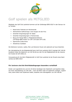 Golf spielen als MITGLIED - BIRS-GOLF