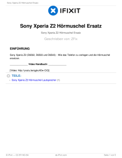 Sony Xperia Z2 Hörmuschel Ersatz