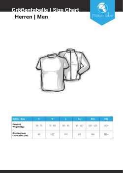 Gr&ouml;&szlig;entabelle | Size Chart Herren | Men - Bike