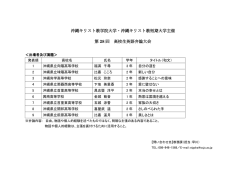出場者及び演題 - 沖縄キリスト教学院大学・沖縄キリスト教短期大学