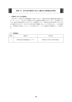 資料 19 本庁舎が使用できない場合の代替拠点の特定