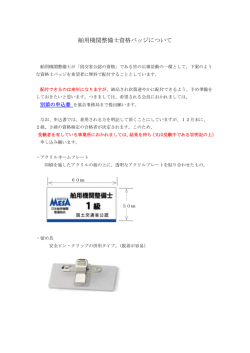 舶用機関整備士資格バッジについて